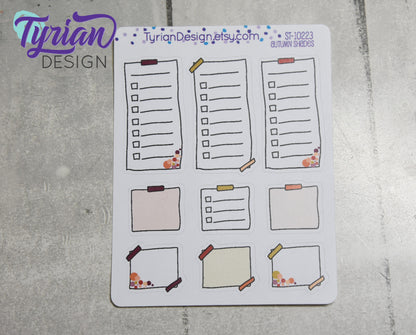 List Sticky Note Stickers | Different color options | Hand Drawn stickers | Layering Stickers | Over washi stickers | White Matte