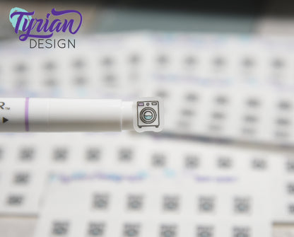 Laundry Stickers | Tiny Laundry stickers on mini sheet | Great for pocket planning | Doing Wash icon sticker |  White or Clear Matte