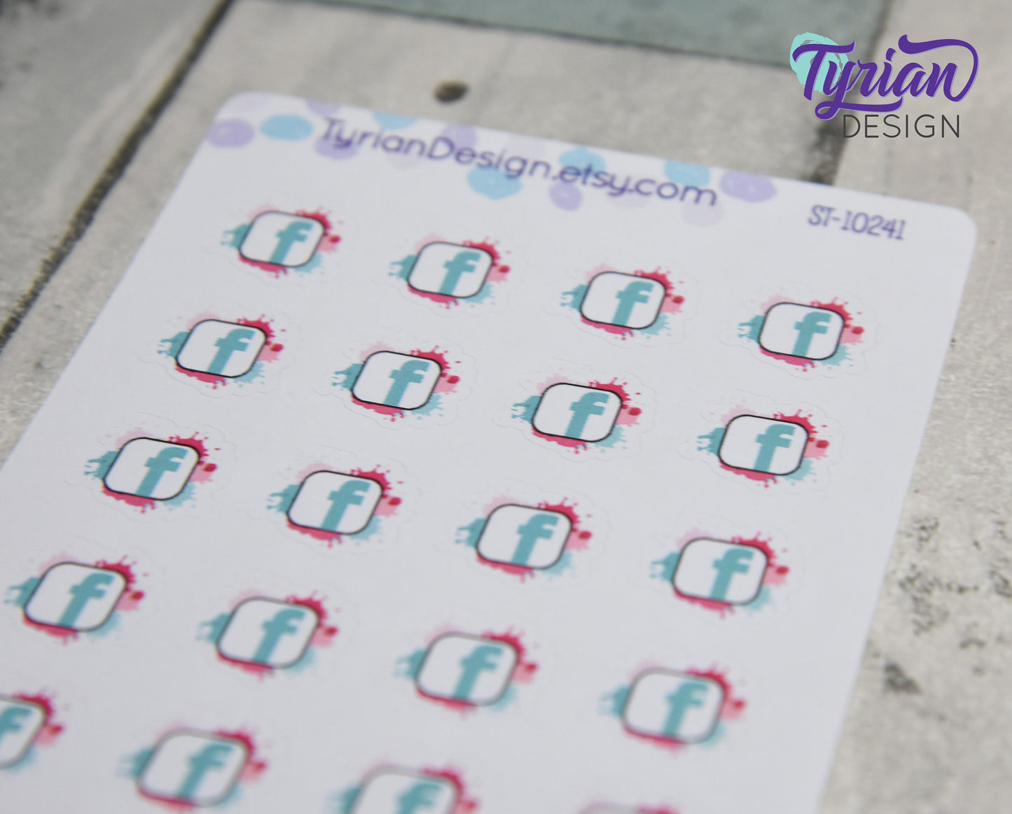 Social Media Icon Stickers | FB stickers | stickers Great for Planners, journals and calendars
