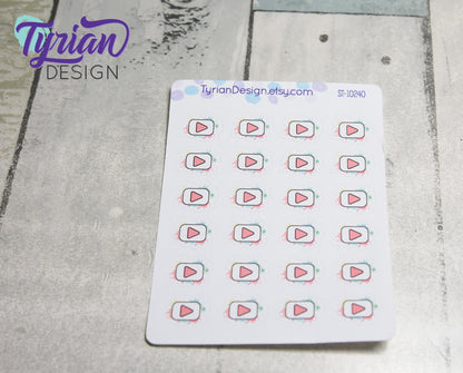 Social Media Icon Stickers | YT stickers | YouTube stickers Great for Planners, journals and calendars