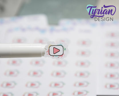 Social Media Icon Stickers | YT stickers | YouTube stickers Great for Planners, journals and calendars