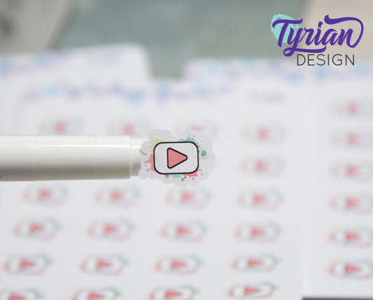 Social Media Icon Stickers | YT stickers | YouTube stickers Great for Planners, journals and calendars