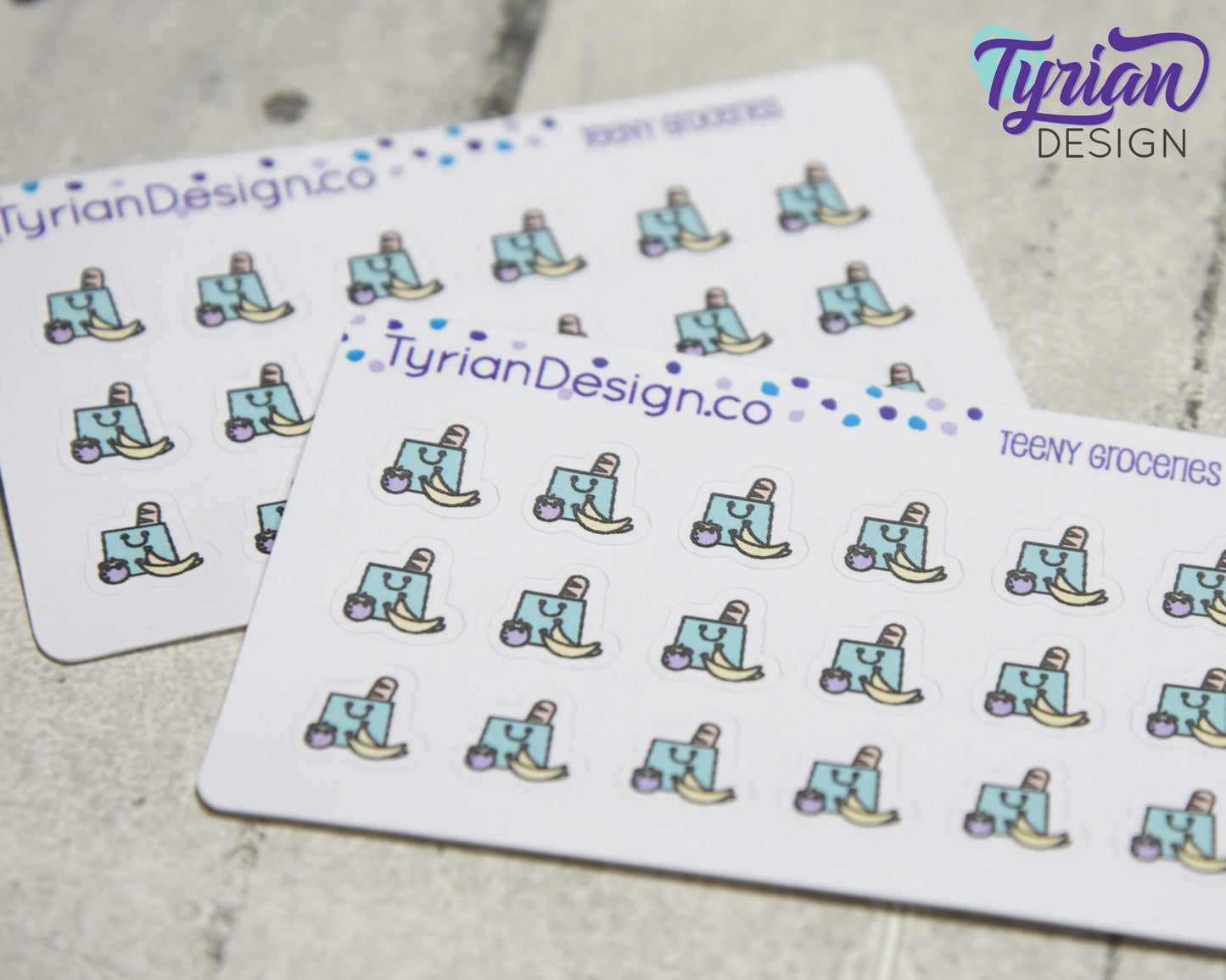 Groceries Stickers | 18 Stickers | .4 x .4" each