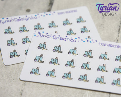 Groceries Stickers | 18 Stickers | .4 x .4" each