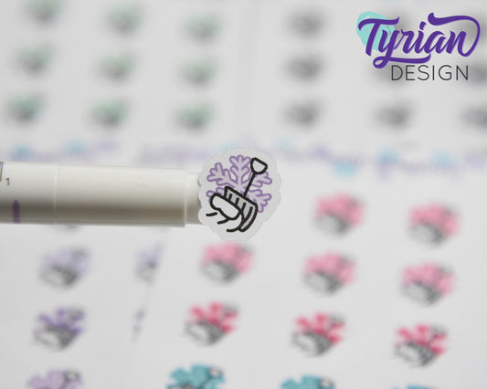 Snow shovel Icon Stickers | 20 Stickers |  .6 x .6" each.