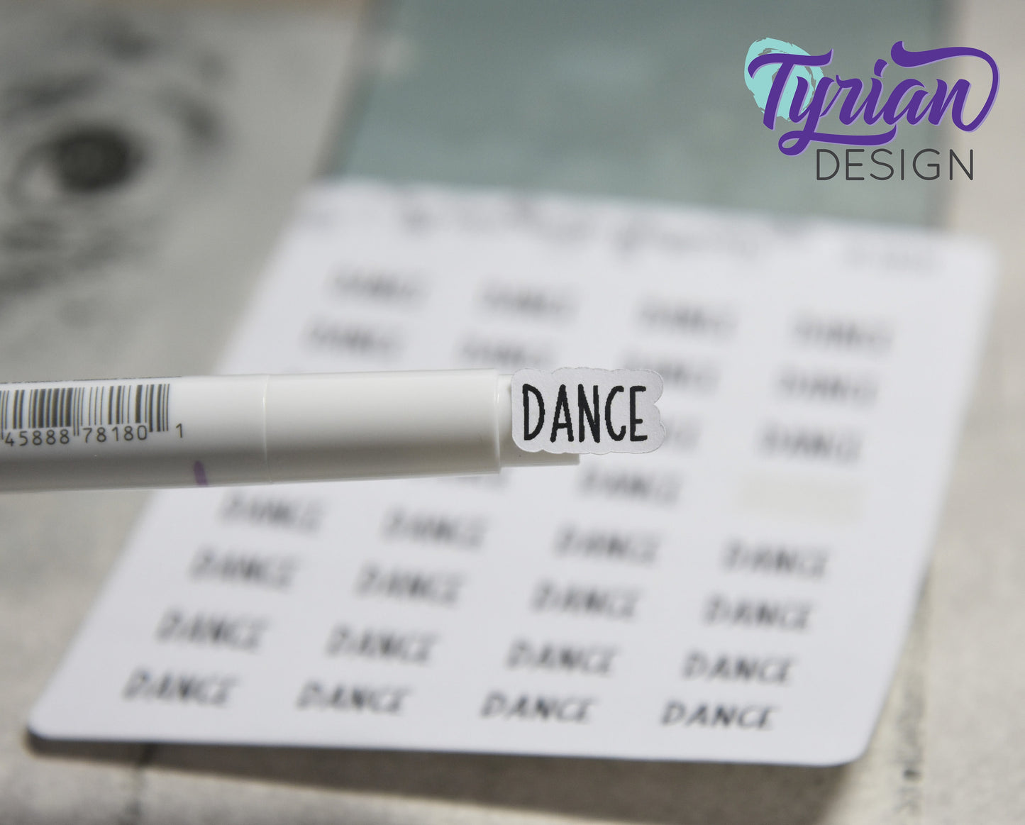 Dance Stickers |32 Stickers |  .6" x .35" each | Charley Font