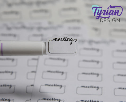 Meeting Stickers | 18 Stickers | .9x .6" each