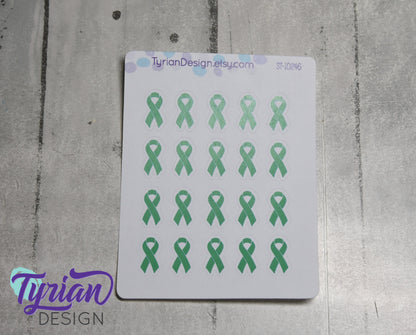 Awareness Ribbon Stickers | Color Ribbon stickers | Great for tracking stickers Great for Planners, journals and calendars
