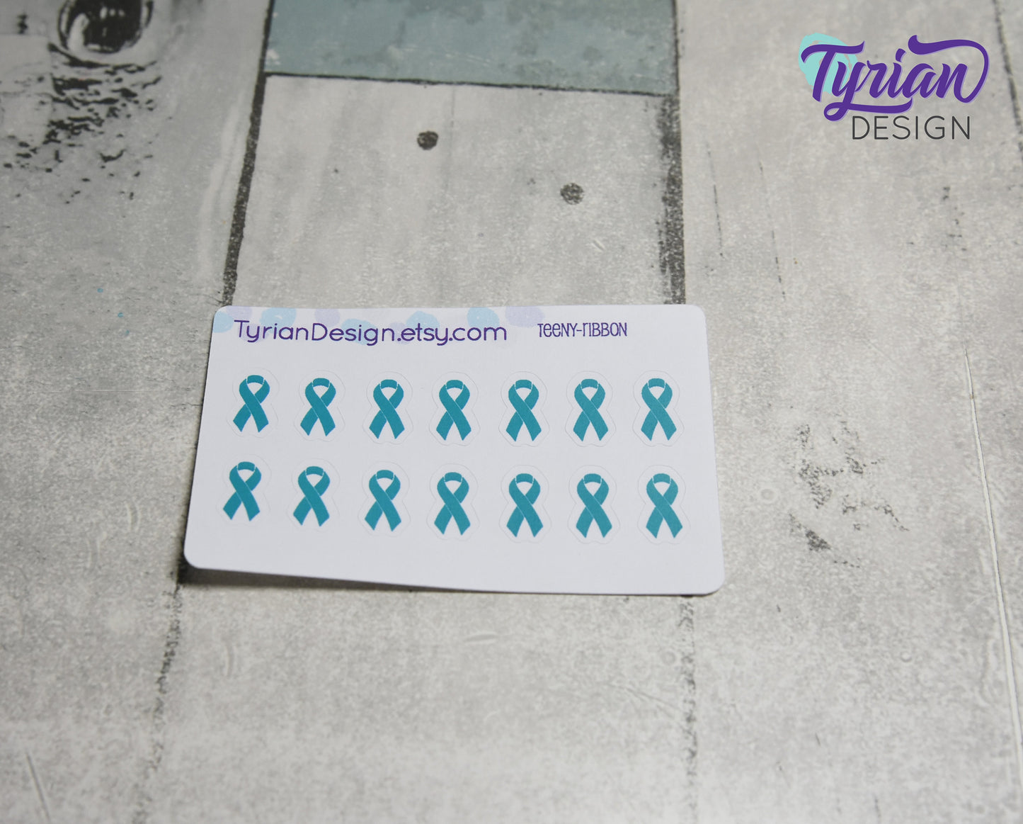 Mini Awareness Ribbon | 14 Stickers | .33" x .57"each