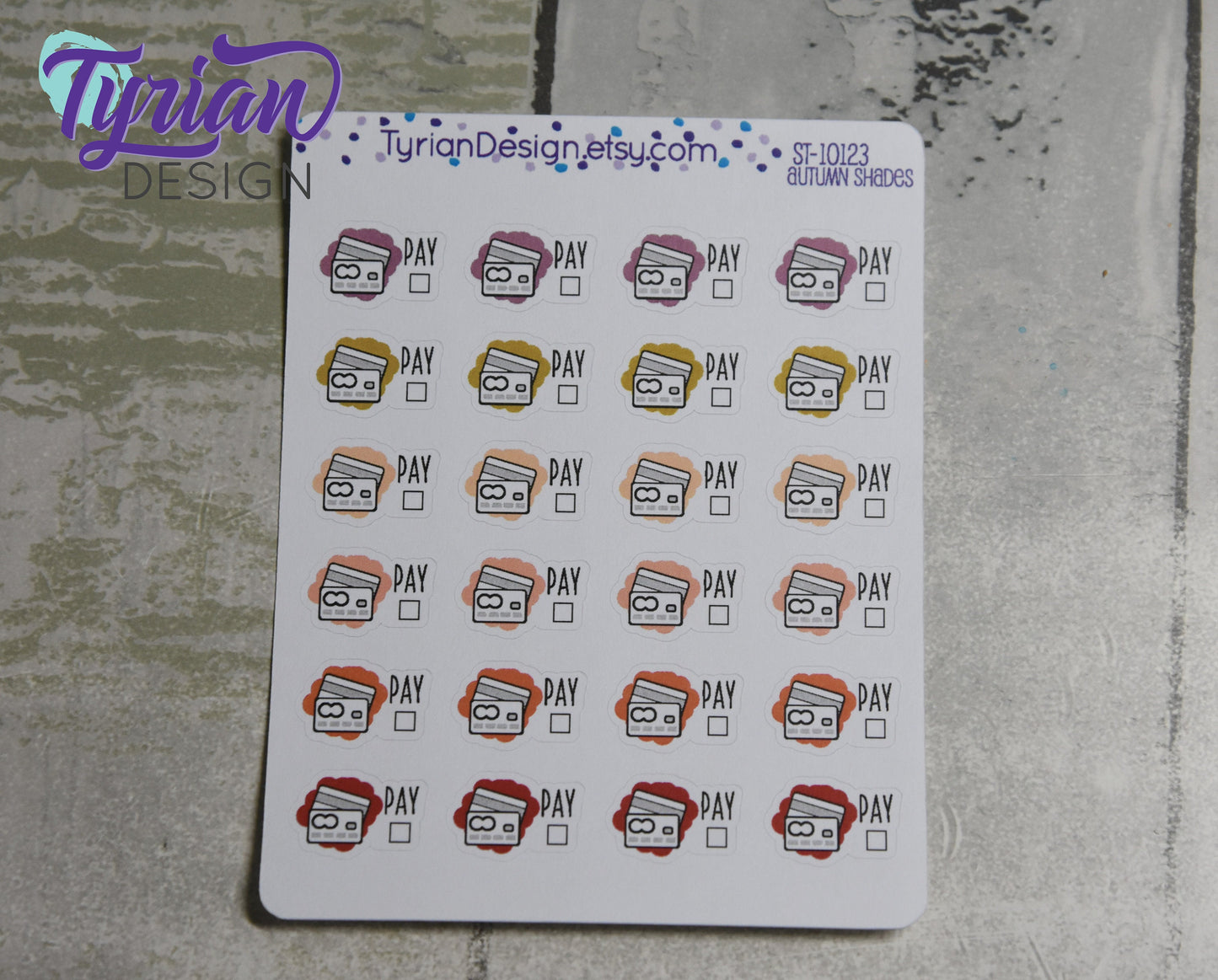 Credit Card Payment Stickers | 24 Stickers | .75 x .5  each