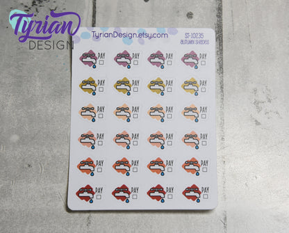 Water Payment Stickers | 24 Stickers | 75 x .5  each