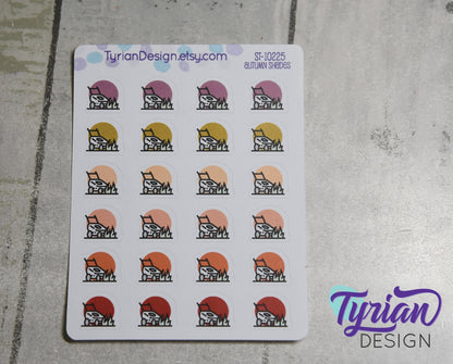 Lawn Mowing Icon Stickers | 24 Stickers |  .6 x .6" each.