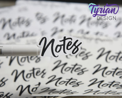 Big Notes Stickers for Planners and Journals | Label your note pages with stickers |  Great for Journaling | White Matte or Clear