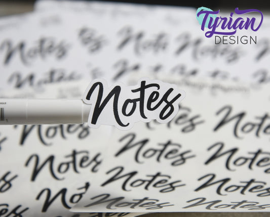 Big Notes Stickers for Planners and Journals | Label your note pages with stickers |  Great for Journaling | White Matte or Clear