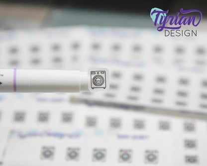 Laundry Stickers | Tiny Laundry stickers on mini sheet | Great for pocket planning | Doing Wash icon sticker |  White or Clear Matte