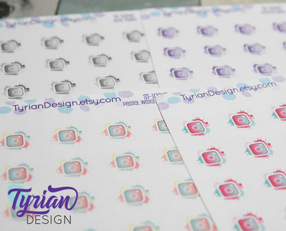 Social Media Icon Stickers | Different color options | IG stickers | Insta stickers Great for Planners, journals and calendars