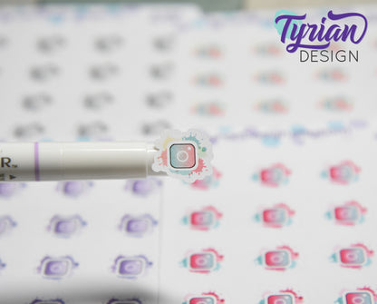 Social Media Icon Stickers | Different color options | IG stickers | Insta stickers Great for Planners, journals and calendars