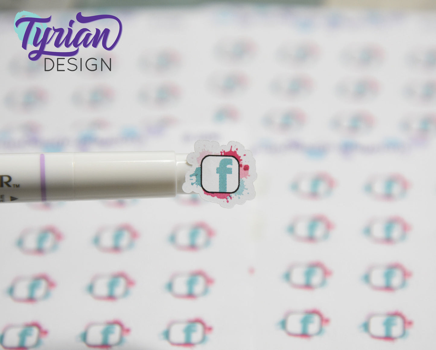 Social Media Icon Stickers | FB stickers | stickers Great for Planners, journals and calendars