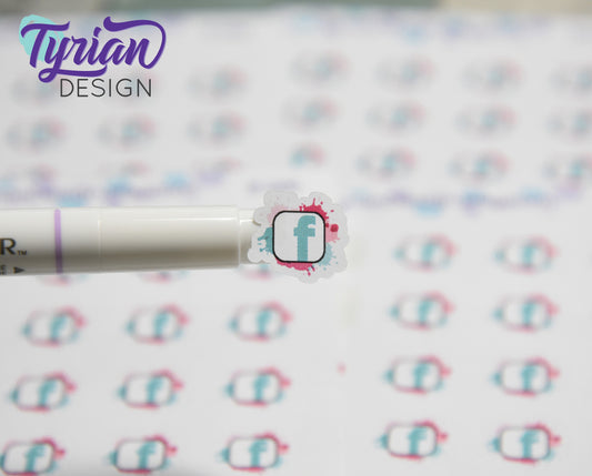 Social Media Icon Stickers | FB stickers | stickers Great for Planners, journals and calendars
