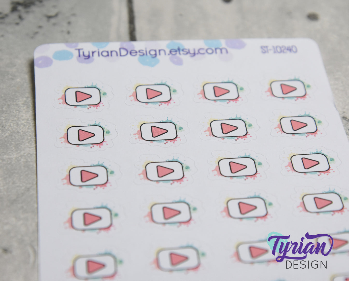 Social Media Icon Stickers | YT stickers | YouTube stickers Great for Planners, journals and calendars