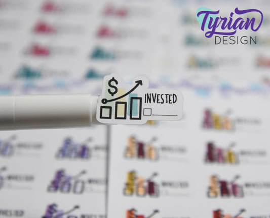 Investing Stickers | 15 Stickers | 1 x .64 each