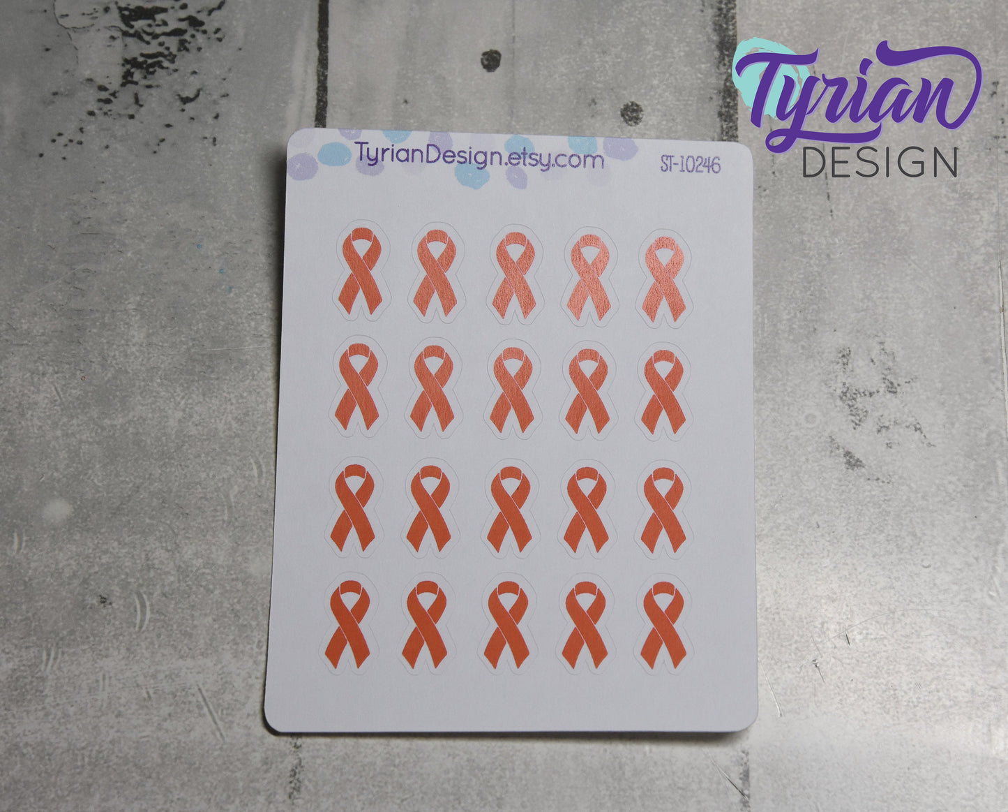 Awareness Ribbon Stickers | Color Ribbon stickers | Great for tracking stickers Great for Planners, journals and calendars