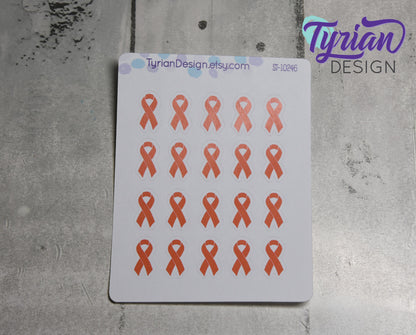 Awareness Ribbon Stickers | Color Ribbon stickers | Great for tracking stickers Great for Planners, journals and calendars