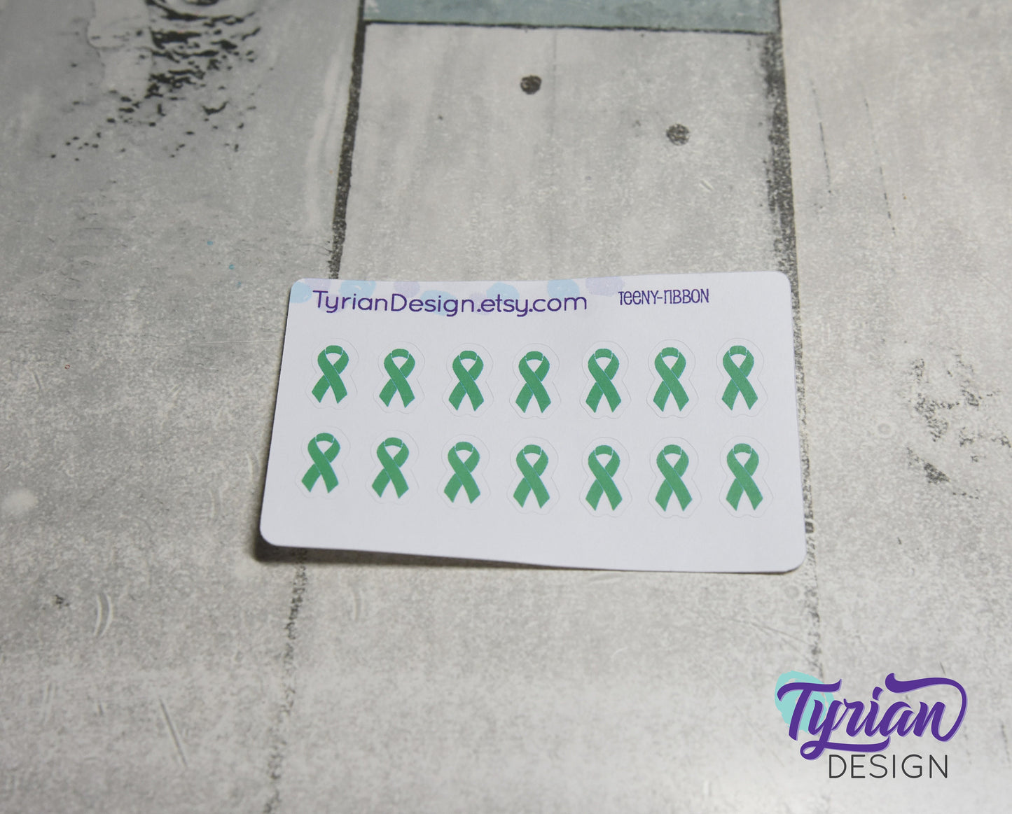 Mini Awareness Ribbon | 14 Stickers | .33" x .57"each