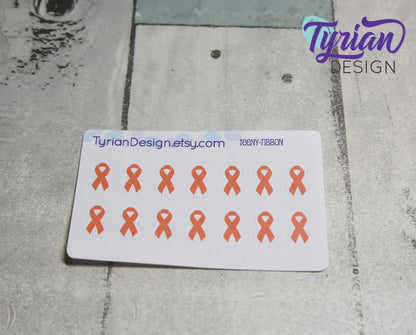 Mini Awareness Ribbon | 14 Stickers | .33" x .57"each