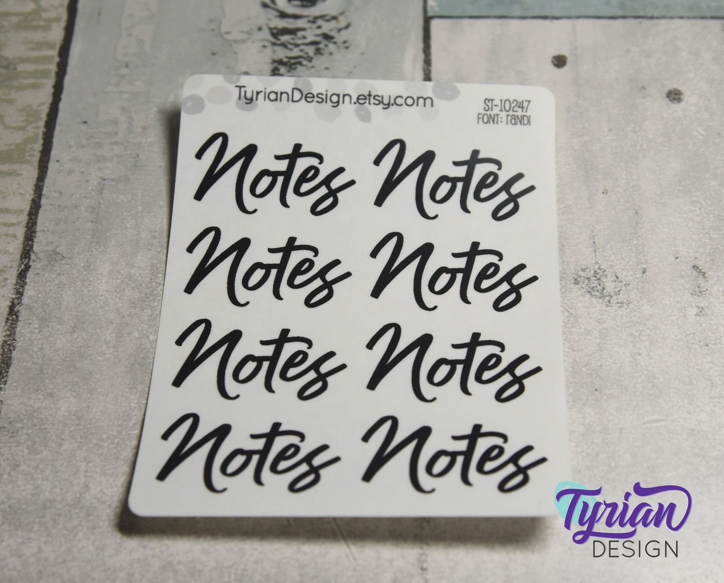 Big Notes Stickers for Planners and Journals | Label your note pages with stickers |  Great for Journaling | White Matte or Clear