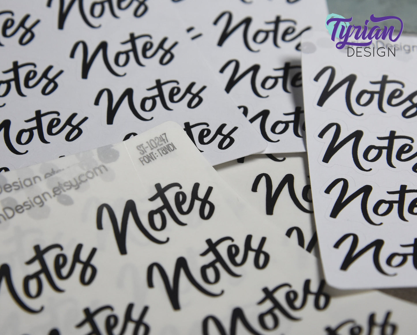 Big Notes Stickers for Planners and Journals | Label your note pages with stickers |  Great for Journaling | White Matte or Clear