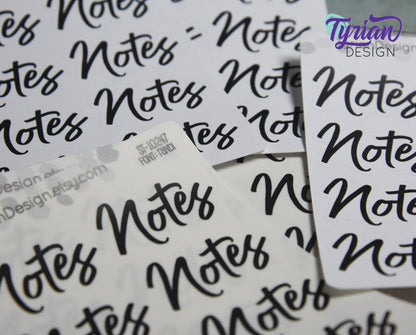 Big Notes Stickers for Planners and Journals | Label your note pages with stickers |  Great for Journaling | White Matte or Clear