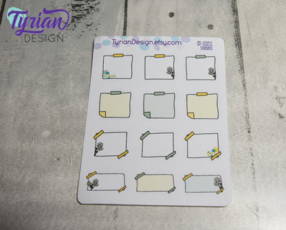 Sticky Note Stickers | 12 Stickers.