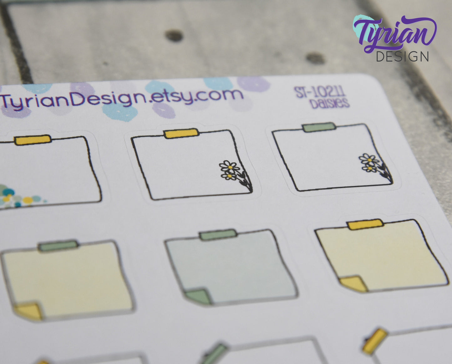 Sticky Note Stickers | 12 Stickers.