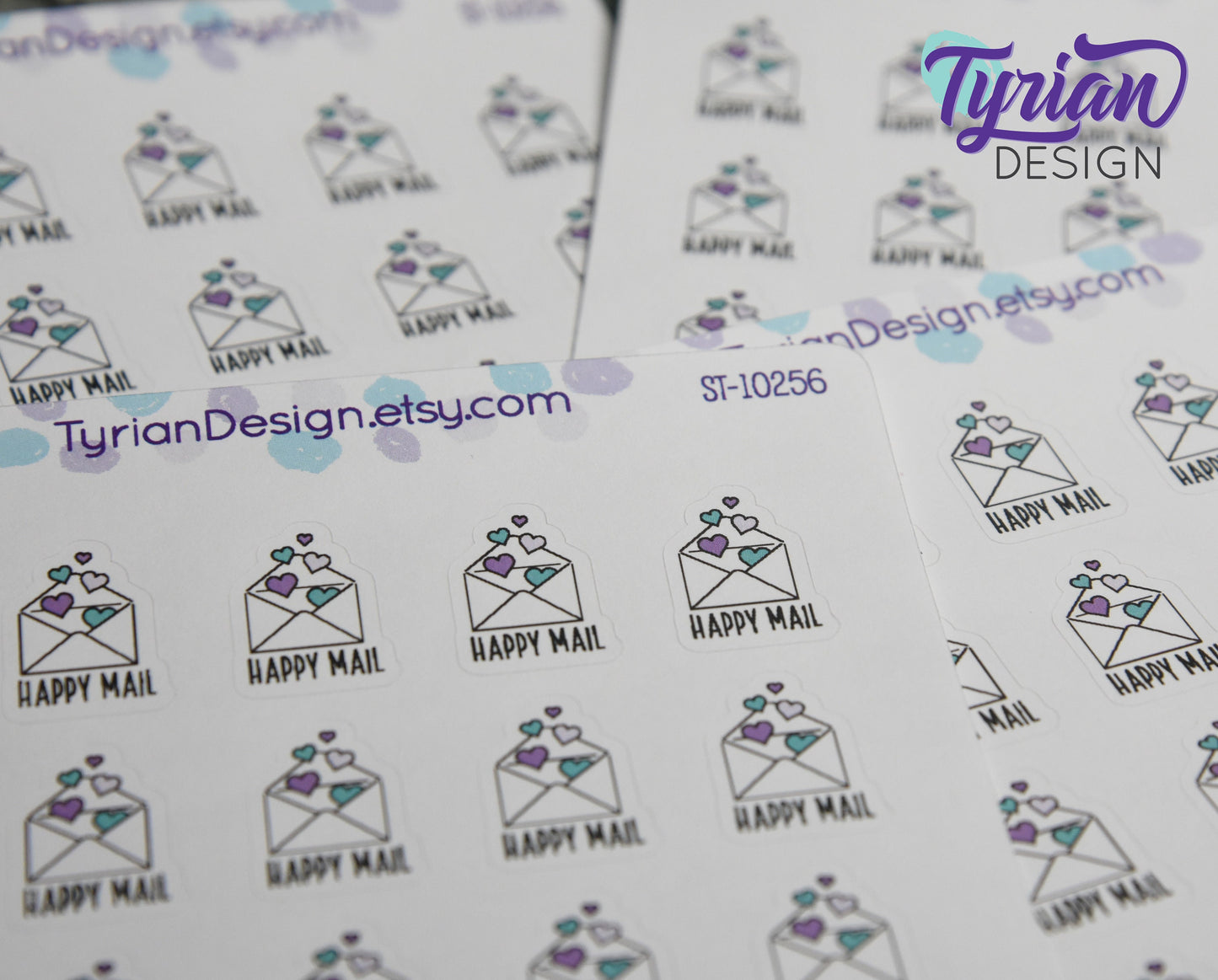 Happy Mail Stickers. | 16 Stickers | .79 x .6 each.