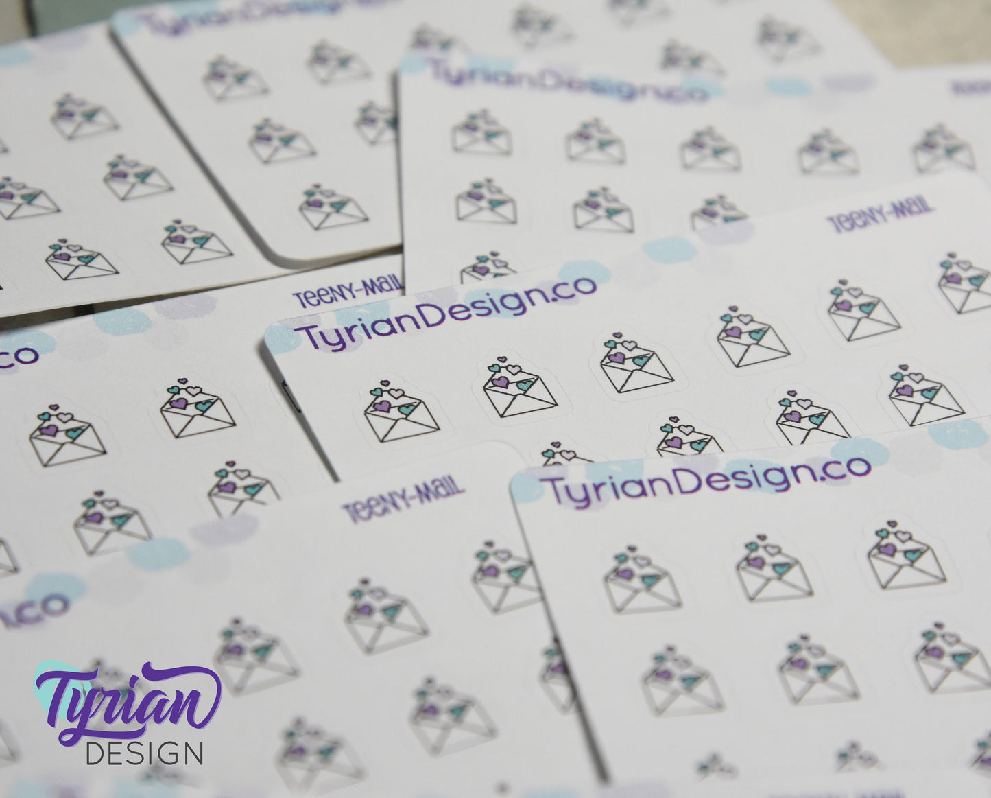 Mail Stickers | Tiny happy mail stickers on a mini sheet | For small bullet Journals, Planner, Budget, or minimalist planners