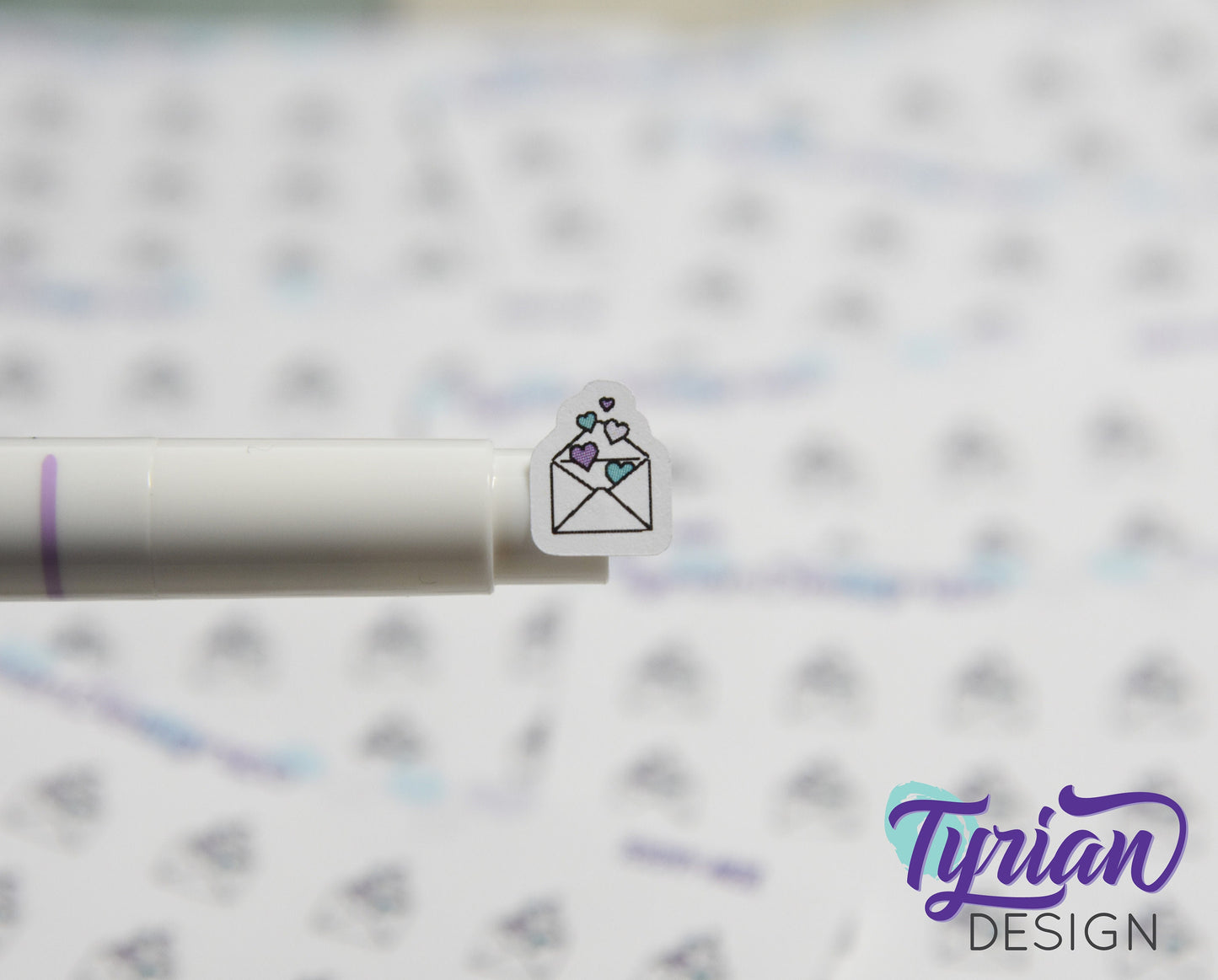 Mail Stickers | Tiny happy mail stickers on a mini sheet | For small bullet Journals, Planner, Budget, or minimalist planners