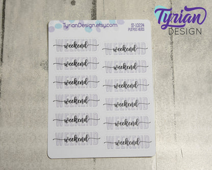 Weekend Stickers | 12 Stickers | 1.65 x .53" each