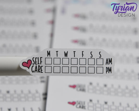 Self Care Tracker Sticker | 18 stickers per sheet