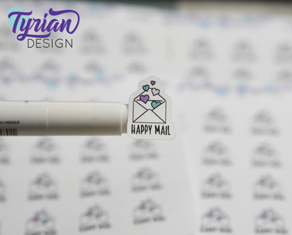 Happy Mail Stickers. | 16 Stickers | .79 x .6 each.