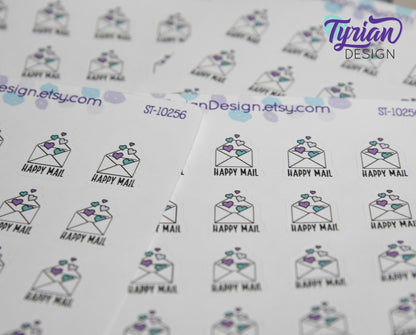Happy Mail Stickers. | 16 Stickers | .79 x .6 each.