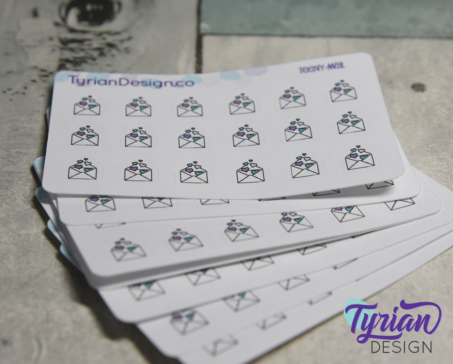 Mail Stickers | Tiny happy mail stickers on a mini sheet | For small bullet Journals, Planner, Budget, or minimalist planners