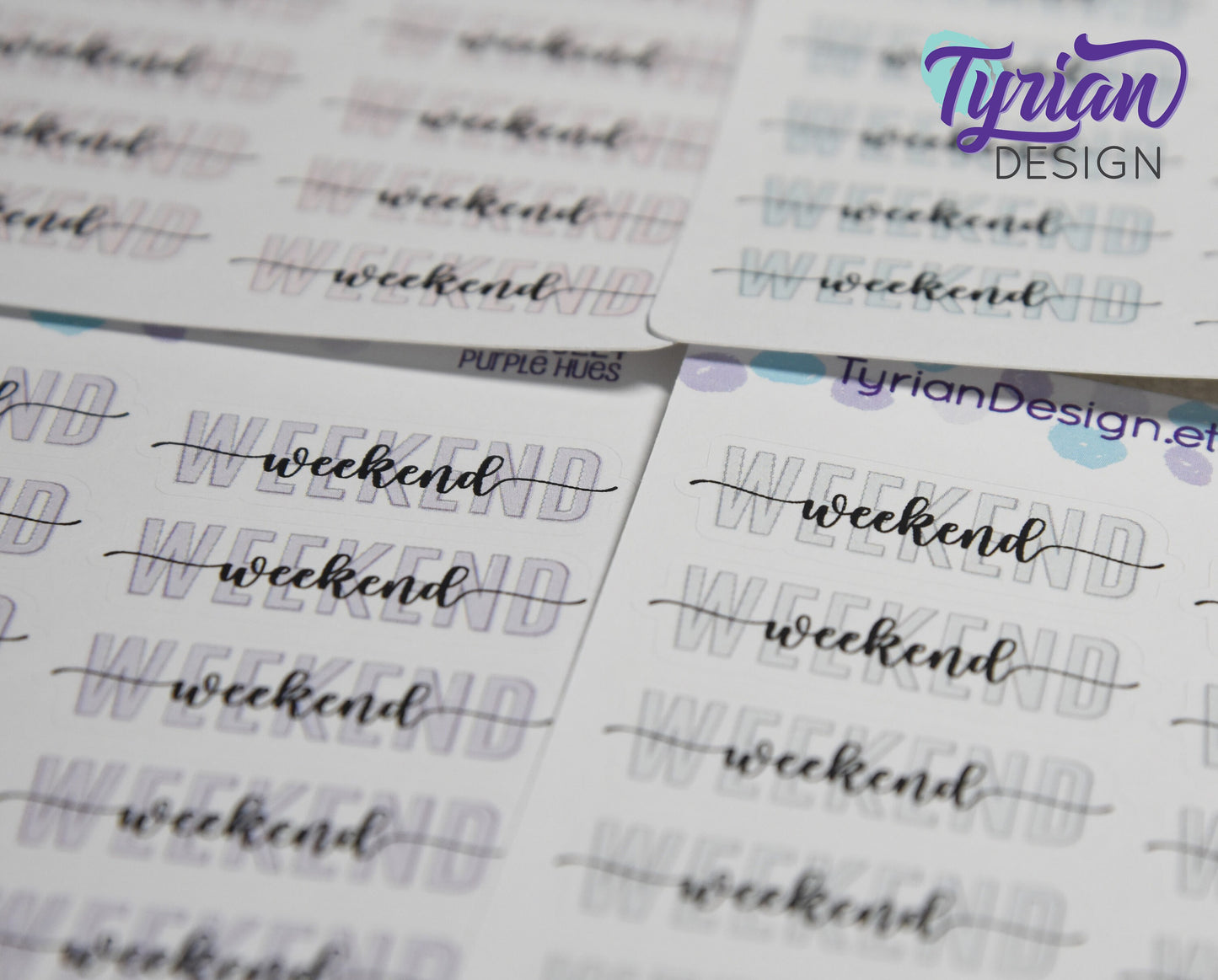Weekend Stickers | 12 Stickers | 1.65 x .53" each