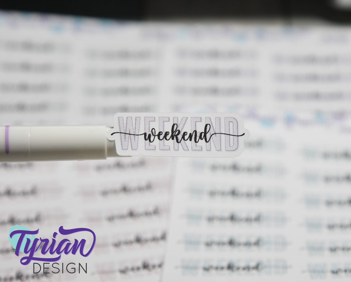 Weekend Stickers | 12 Stickers | 1.65 x .53" each