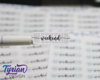 Weekend Stickers | 12 Stickers | 1.65 x .53" each