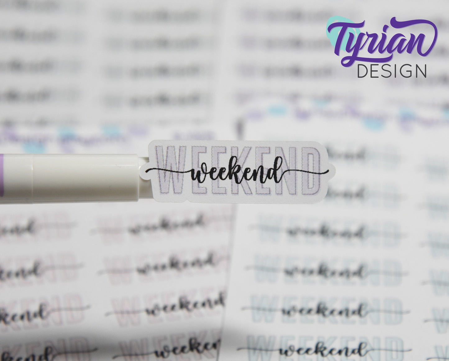 Weekend Stickers | 12 Stickers | 1.65 x .53" each