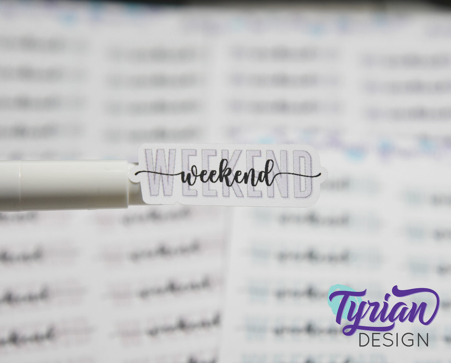 Weekend Stickers | 12 Stickers | 1.65 x .53" each