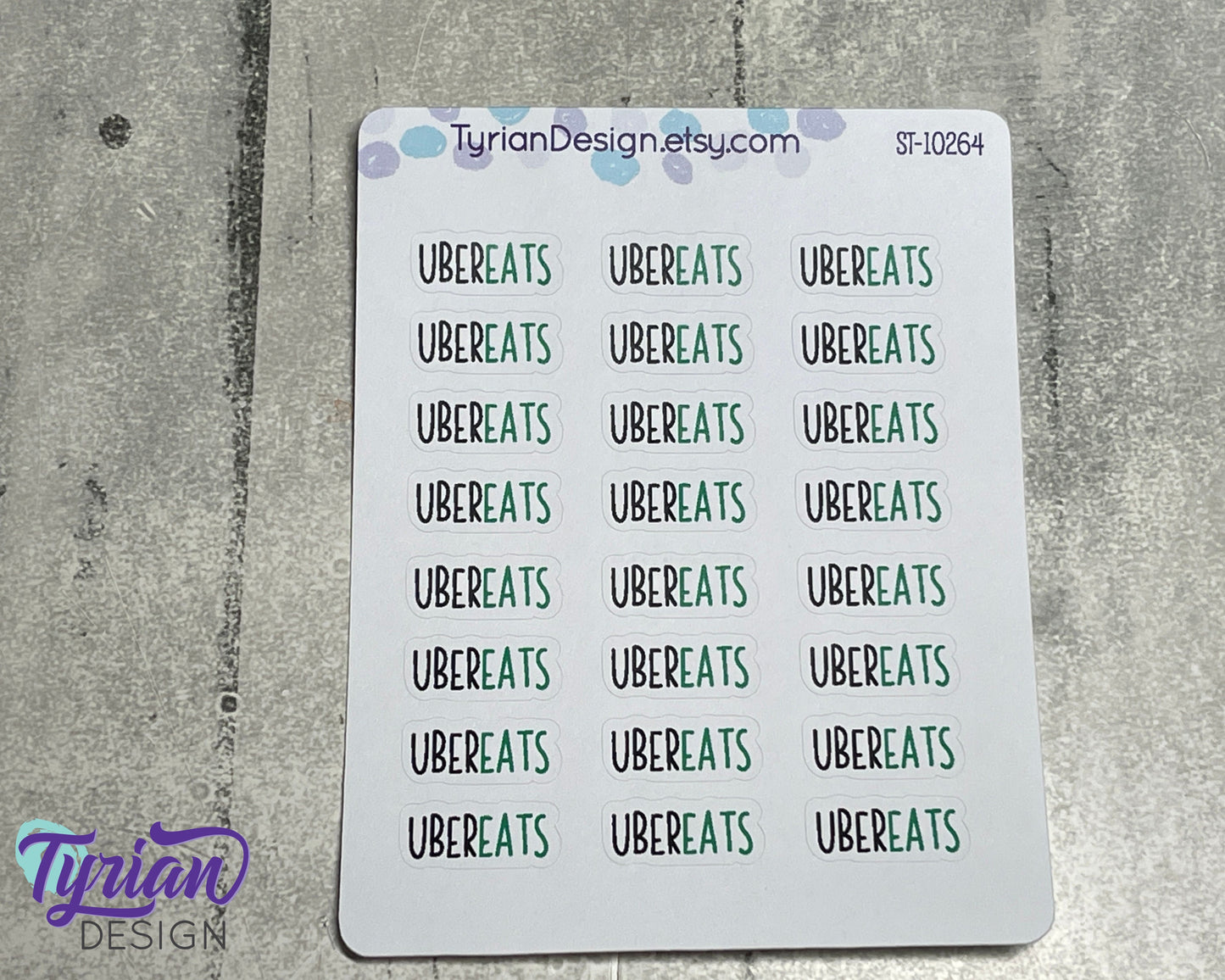 Food Delivery for Planners and Journals | Schedule Food Pick up Stickers in Charley Font.