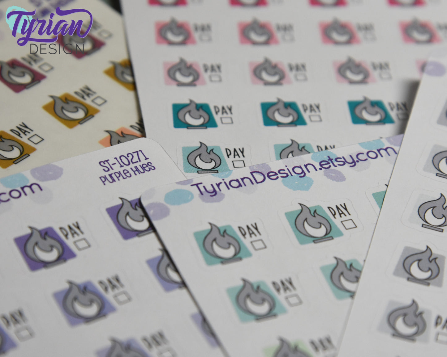 Natural Gas Icon Stickers | .68 x .58 Inches each