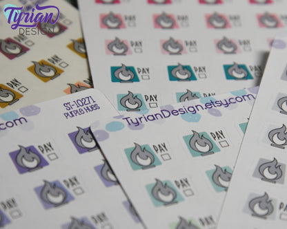 Natural Gas Icon Stickers | .68 x .58 Inches each